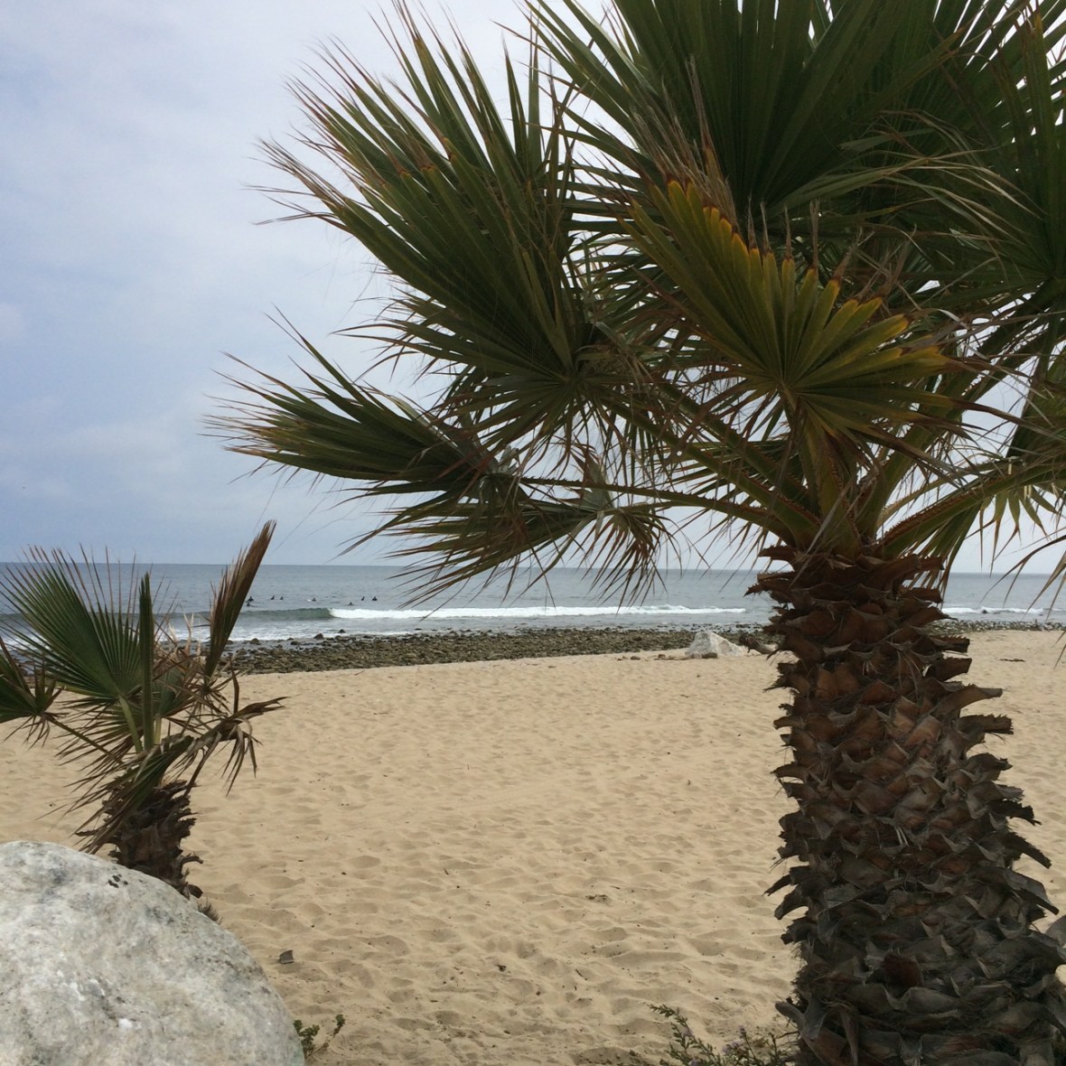 Walking on the beach in Malibu
