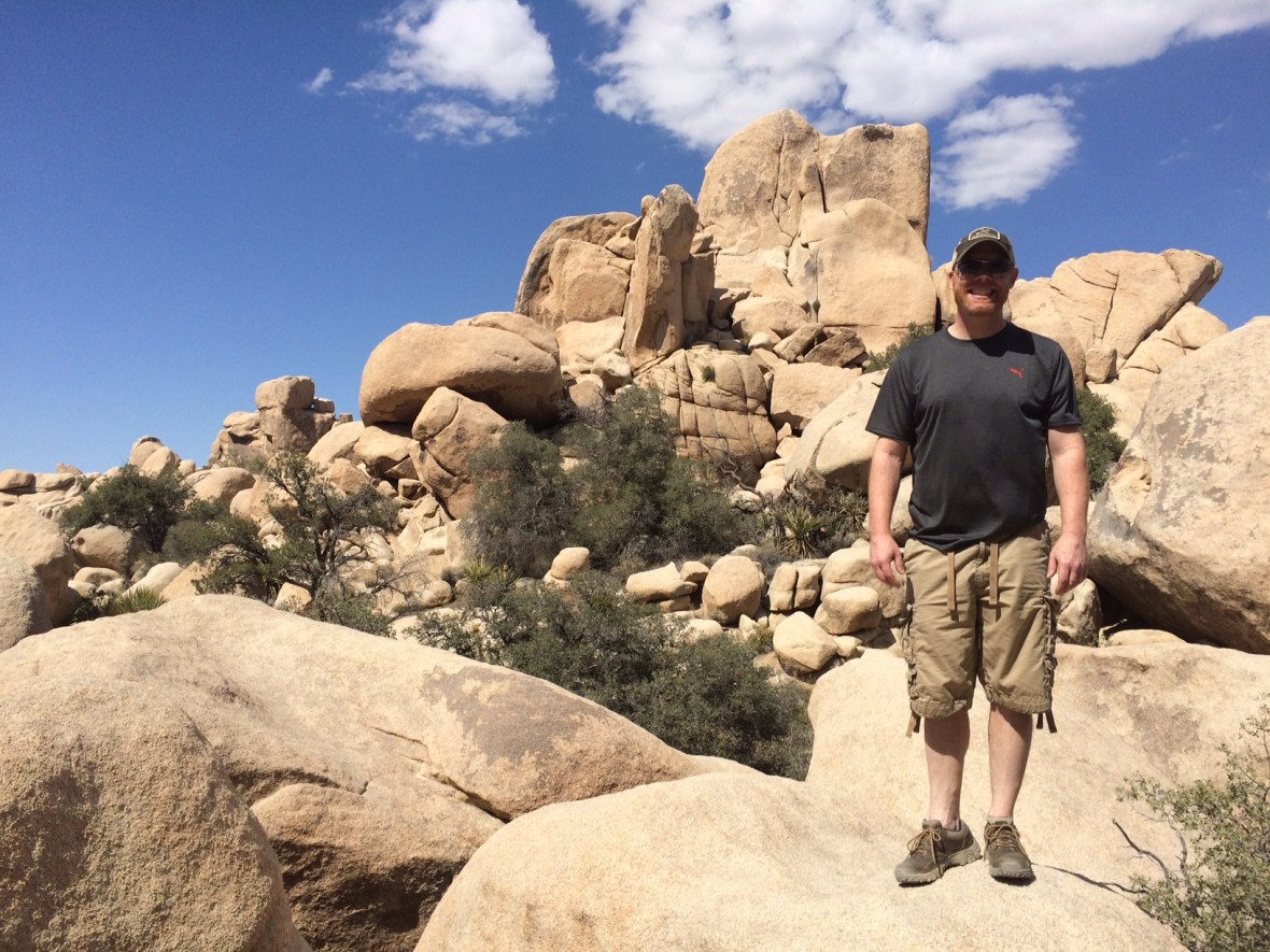 Hidden Valley. Doesn't it look like we photoshopped Keith onto the rock?? We didn't. 