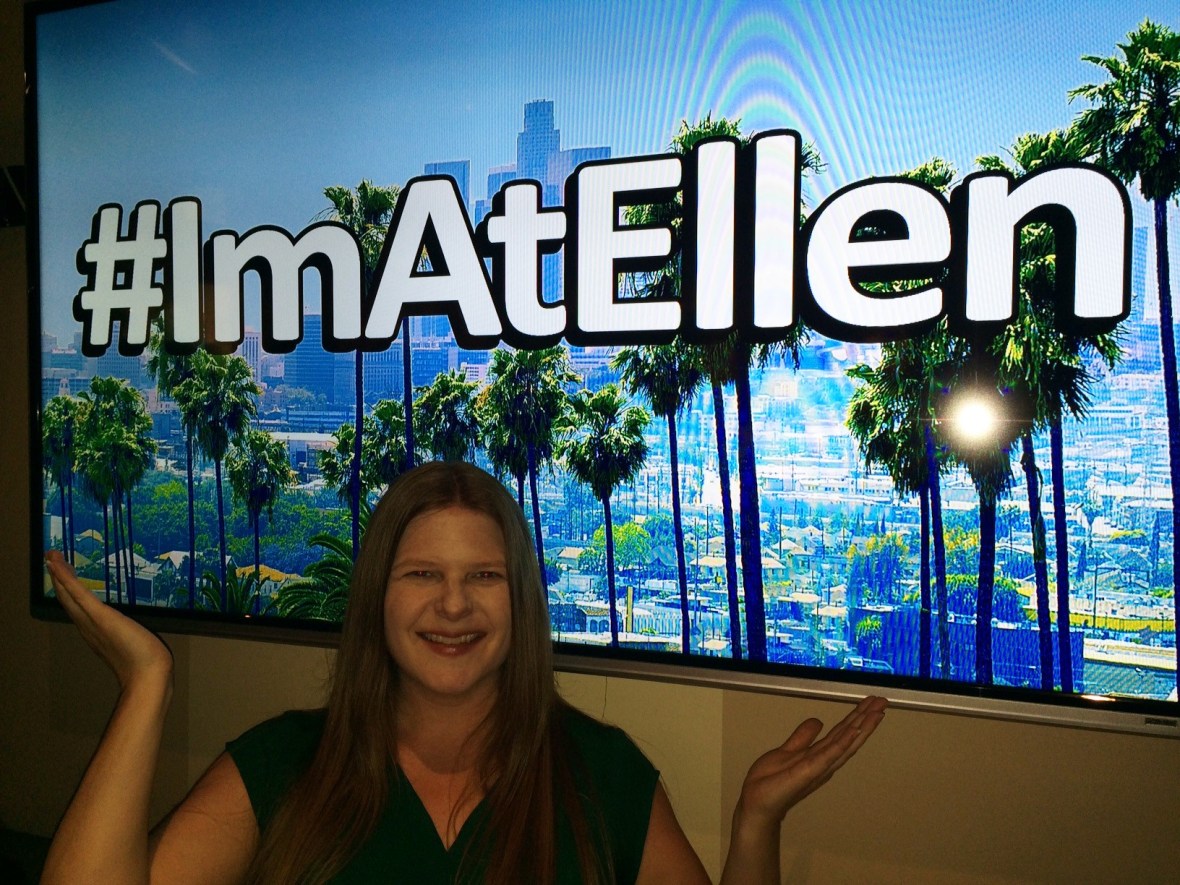 In the holding room before getting seated for the show