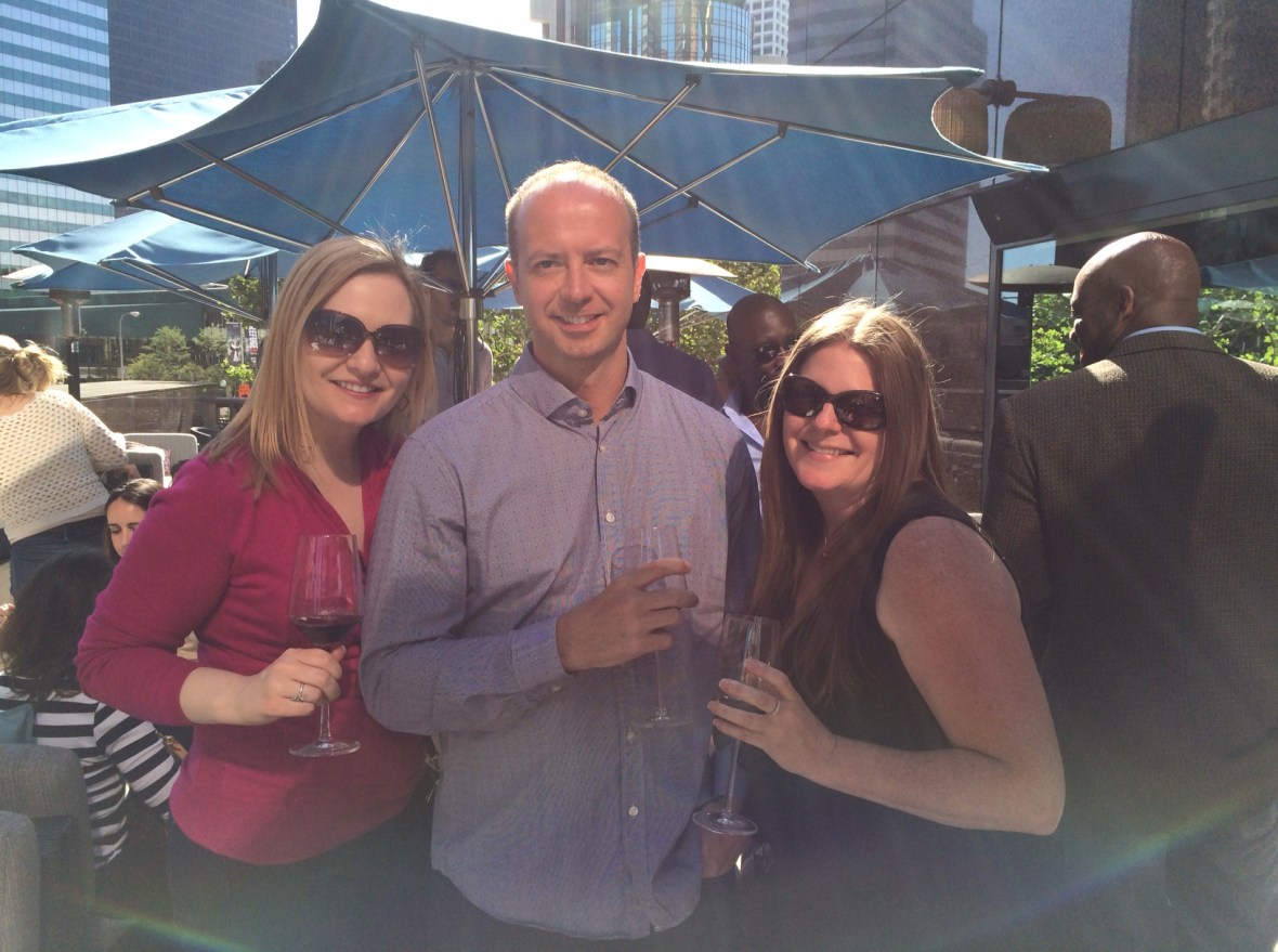 Gretchen and I trying to convince Mike that LA is the greatest city ever