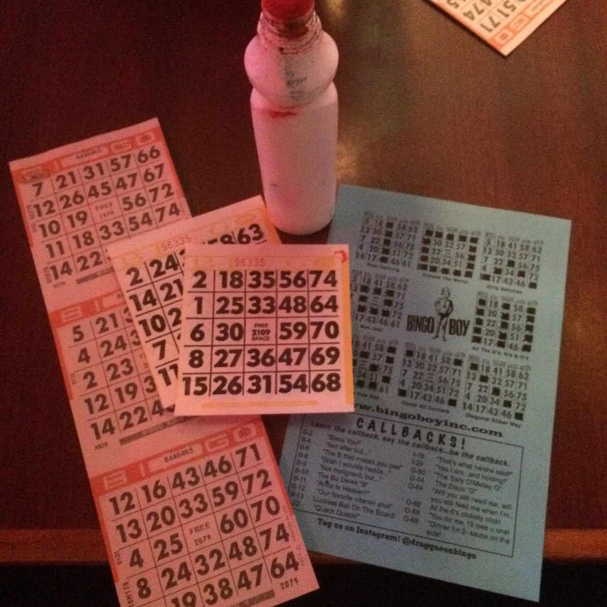 This is a little more complicated that I thought it would be! We shout things out after certain numbers are called and everything!