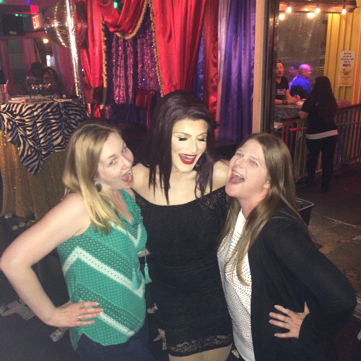 Gretchen, Portia and I doing our best sorority girl pose. 