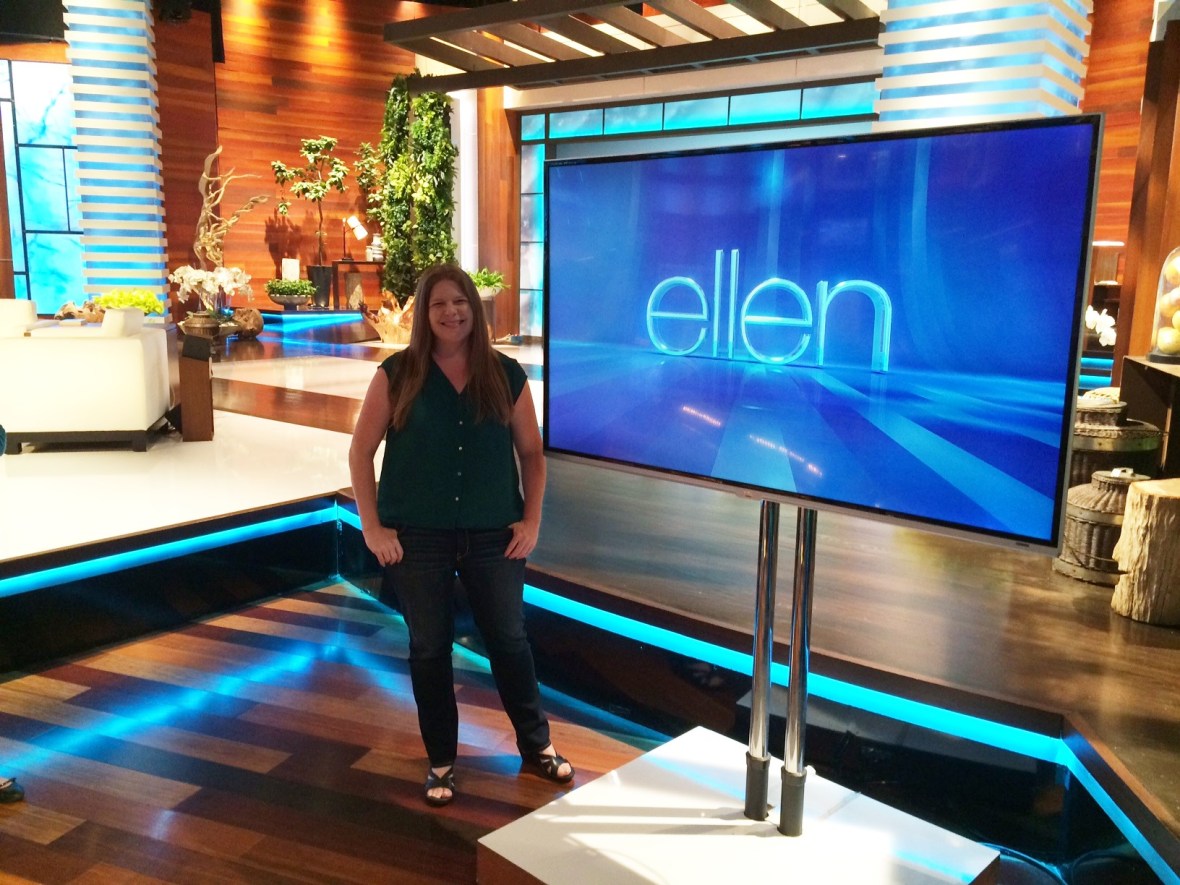 On set right before the taping