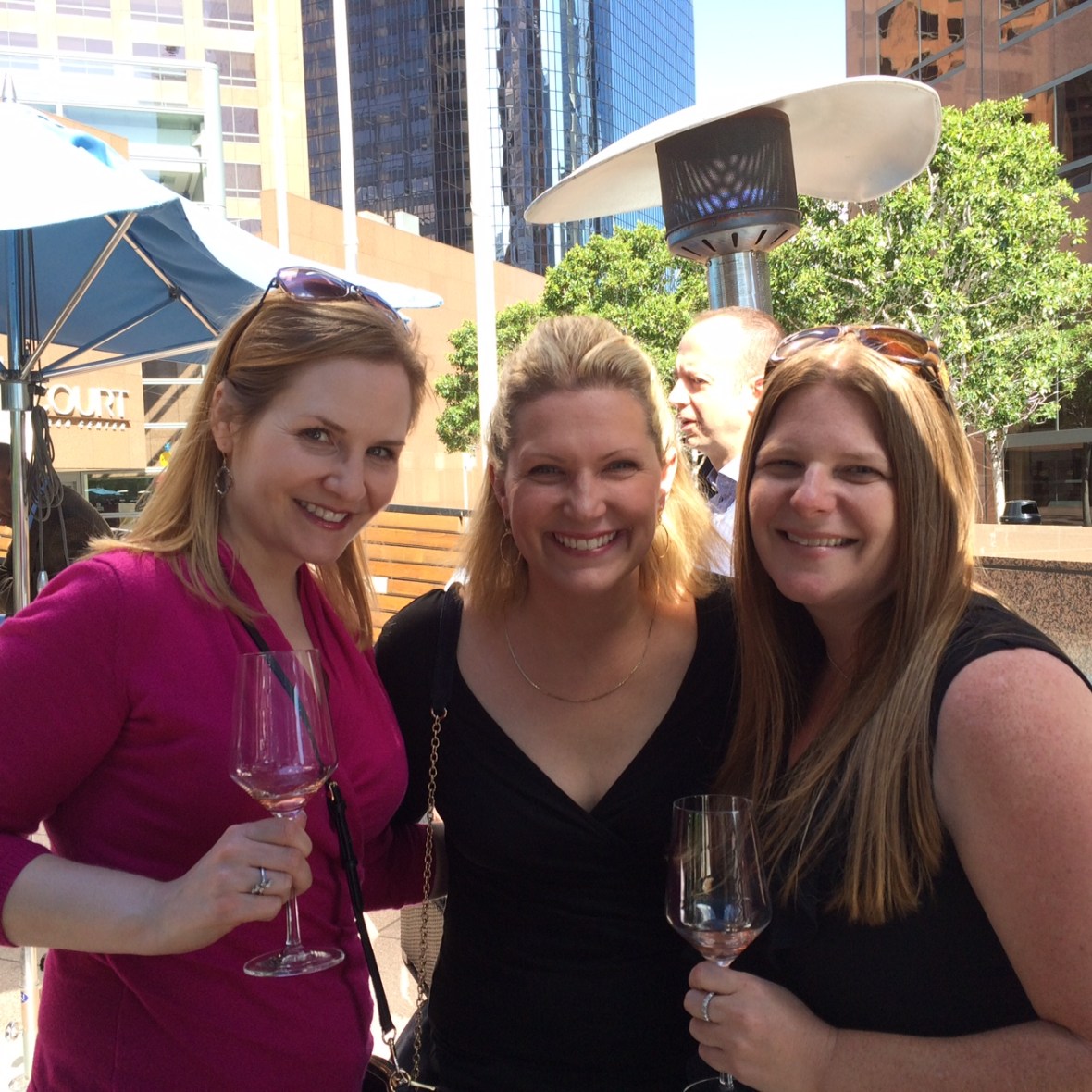 Gretchen, my new friend Tonia and I enjoying some delicious wine