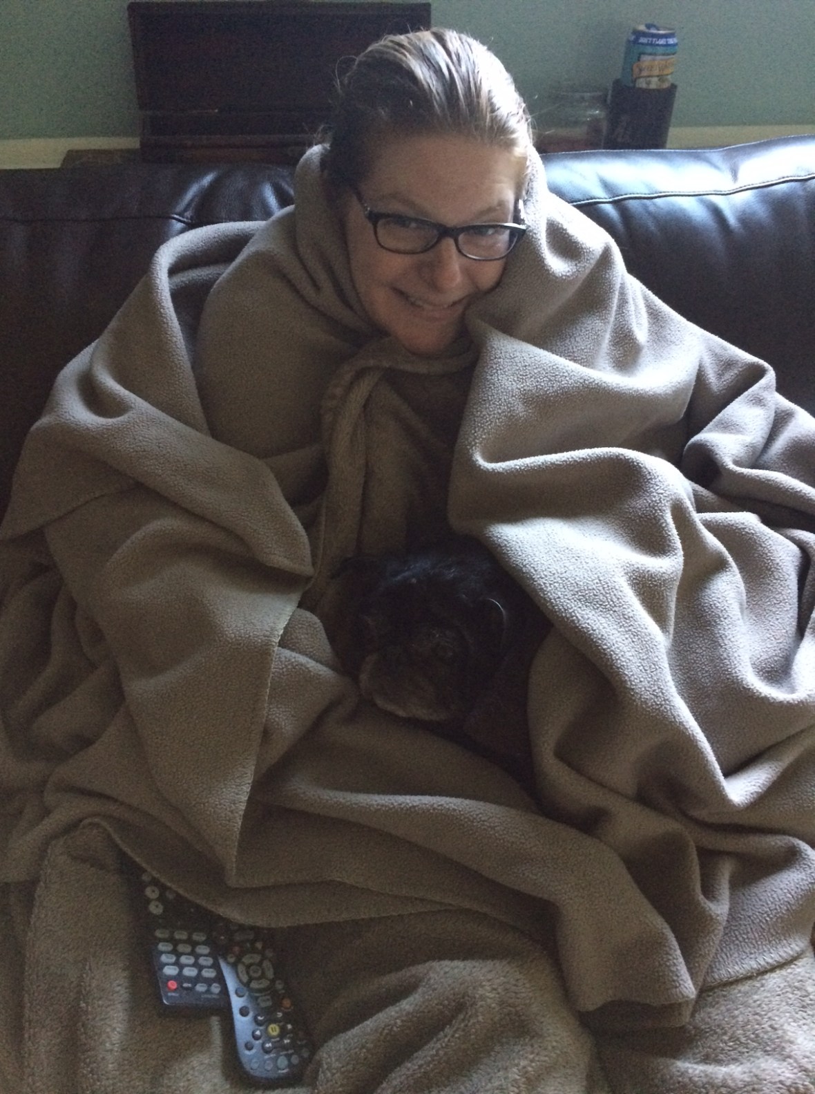 The day before I left for LA I had a major cuddle bug fest with Miles. Luckily it's June now and we don't need so many blankets!